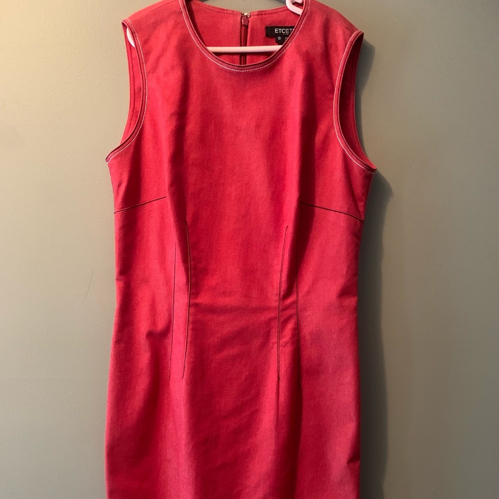 ETCETERA Red ZIP Down Dress